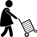 Free Bag Carrying Cart Icon