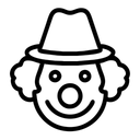 Free Circusclown Amusement Carnival Icon