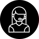 Free Female Consultant Customer Icon