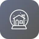 Free House Snowfall Christmas Icon