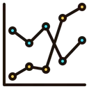 Free Line Graph  Icon