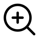 Free Magnifying Glass Plus  Icon