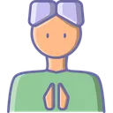 Free Man Praying Pray Temple Icon