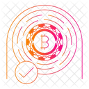Checked Bitcoin Cryptocurrency Icon