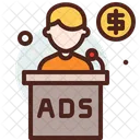 Advertisement Income  Icon