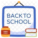 Back To School Hanging Board Back To Study Icon