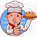 Baker Cartoon Chef Icon