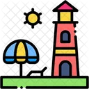 Beach Sun Landscape Icon