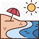 Beach Sea Vacation Icon