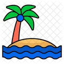 Beach Island Plam Icon