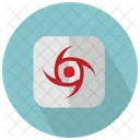 Star Blade On Square Background Icon