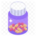 Capsules Bottle Pills Jar Medicine Jar Icon