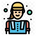 Construction Worker Female Engineer Labour Icon