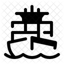 Cargo Ship Freight Icon