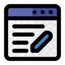 Content Blogging Digital Marketing Icon