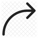 Curved Arrow Right Share Icon