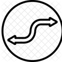 Curved Arrow Line Icon Icon
