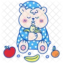 Bear Eating Healthcare Icon