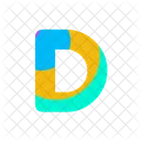 D Cube Alphabet Icon