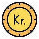 Danish Krone Currency Coin Icon