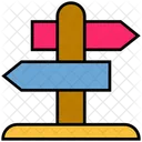 Summer Direction Signboard Icon