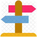 Summer Direction Signboard Icon