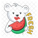 Eating Watermelon Fresh Watermelon Fresh Fruit Icon