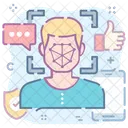 Facial Recognition Face Authentication Face Scanning Icon