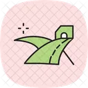 Farm Field With Road Farm Field Icon