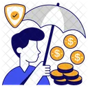 Financial Security Financial Protection Money Security Icon