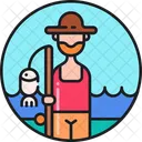 Fisherman Fishing Fish Icon