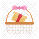 Gifts In Basket Sharing Celebration Icon