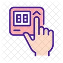 Hand with thermostat  Icon