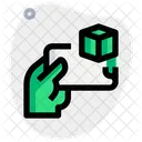 Holding 3 D Smartphone  Icon