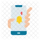 Holding Smartphone Holding Mobile Smartphone Icon