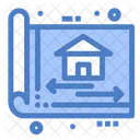 Home Plan House Plan Blue Print Icon