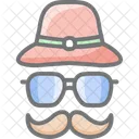 Face Gentleman Accessories Icon