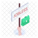 Jobless Placard Job Board Job Protest Icon