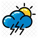 Weather Lightning Sun Icon