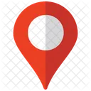 Location Pin Red And White Map Pointer Pin Icon