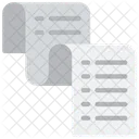Long Folded Receipt  Symbol