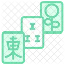 Mahjong Tiles Duotone Line Icon Icon