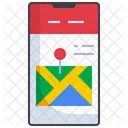 Mobile Map Map Aaplication Mobile Location Icon