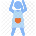 Mom To Be Stretching Exercise Icon
