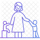 Mother Holding Baby Motherhood Parenting Icon