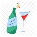 Wine Alcohol New Year Drink Icon