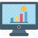 Online Graph Online Infographics Bar Chart Icon