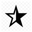 Outline Half Star Right  Icon
