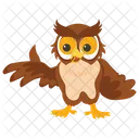 Owl Cartoon Owl Character Cute Owl Icon
