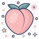 Peach Prunus Persica Healthy Food Icon
